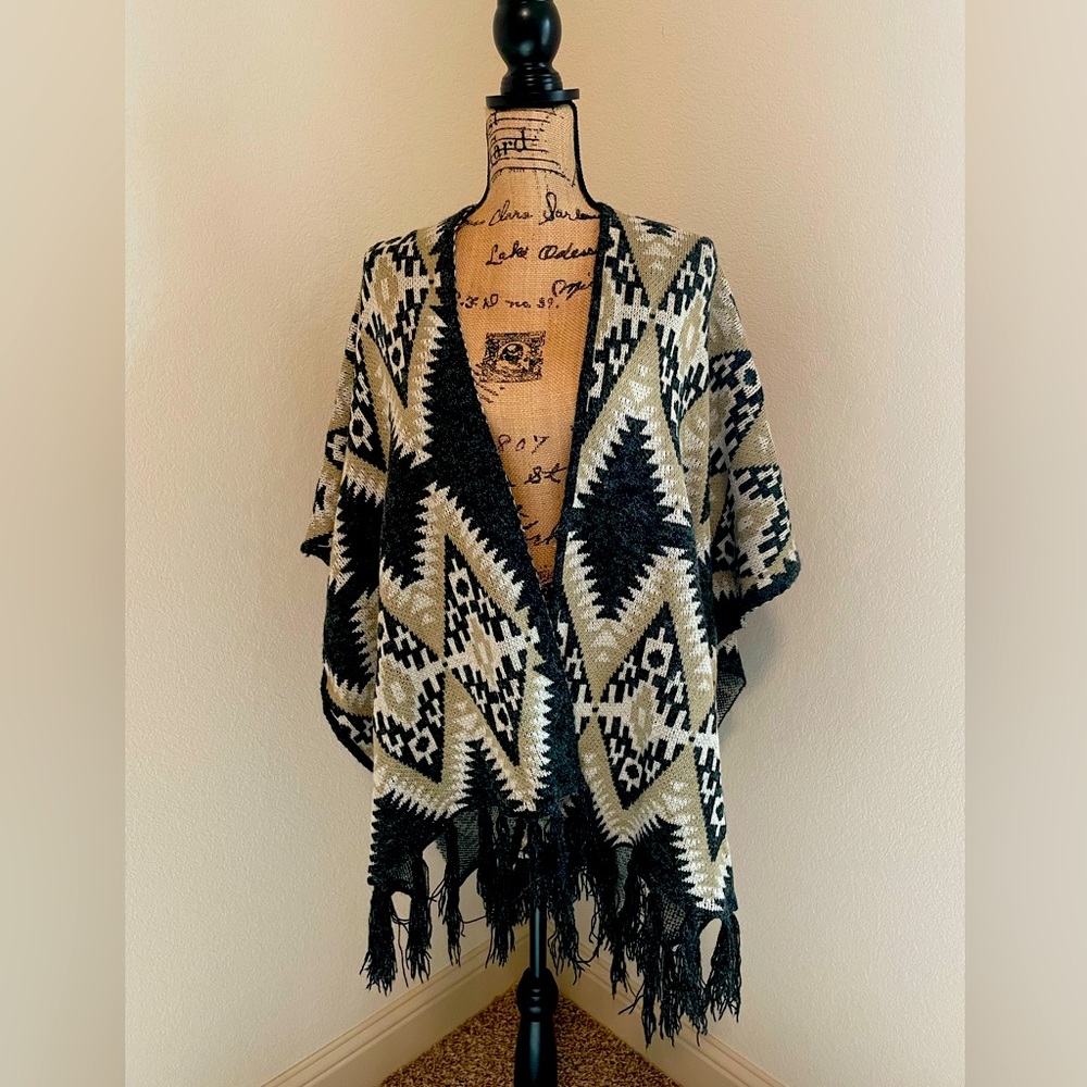 Poncho-style top - like new